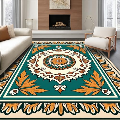 ODIKA Flatwoven High Traffic Area Rug 8x10, Boho Revival Showcasing