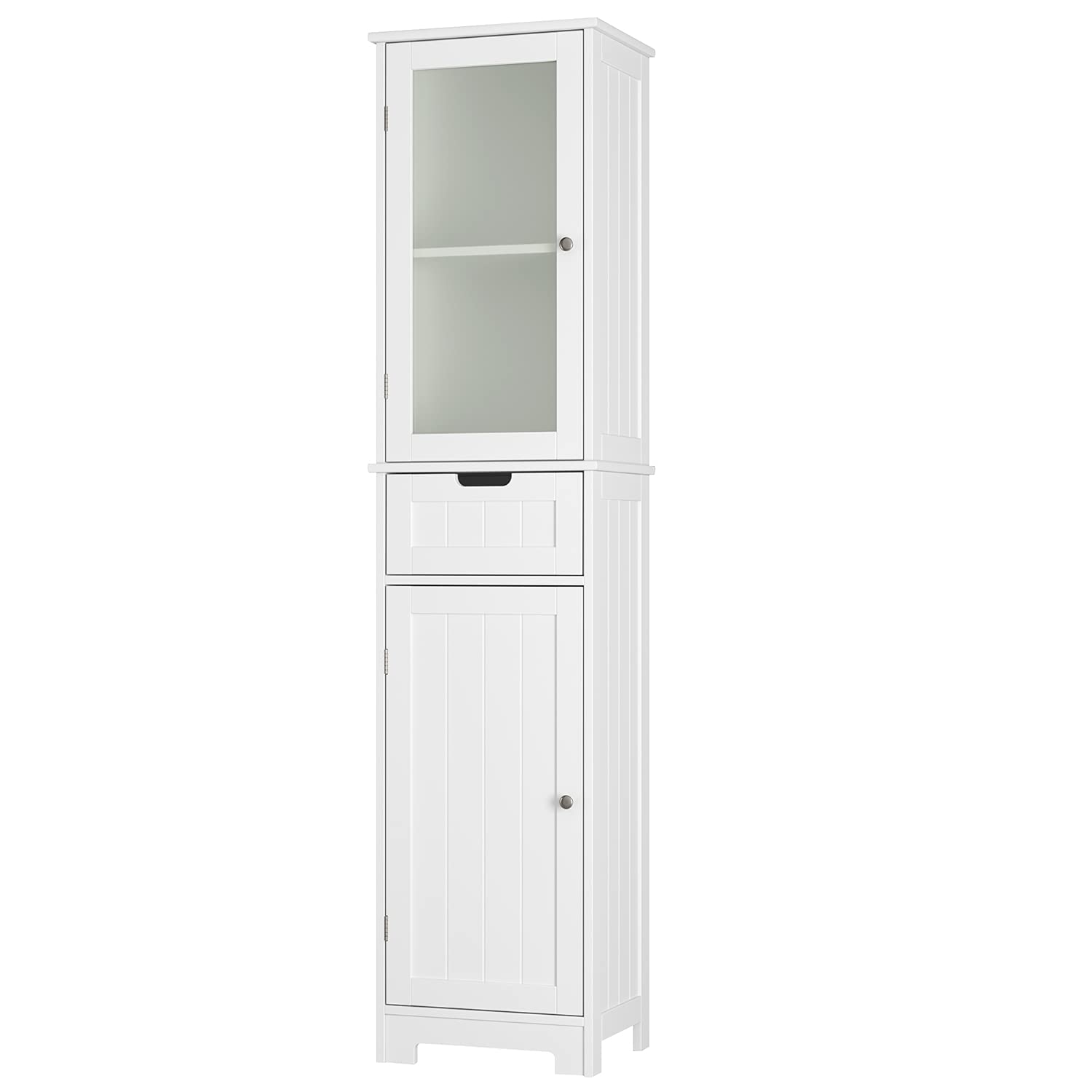 Bathroom Storage Tall Freestanding with Door and