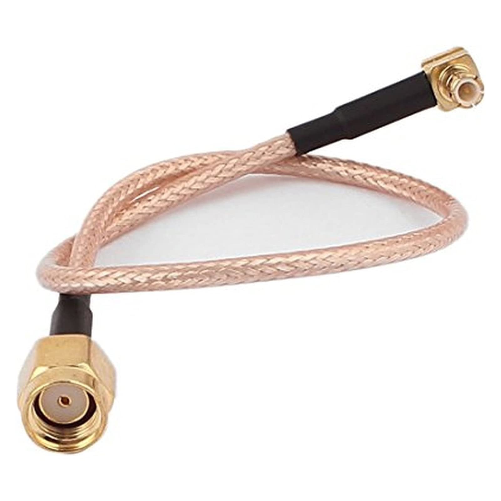 MCX Prise mâle à angle droit vers RP SMA mâle à sertir droit coaxial Pigtail connecteur adaptateur RG316/RG316D/RG178/RG174 (couleur : 1 m, taille : RG316D)