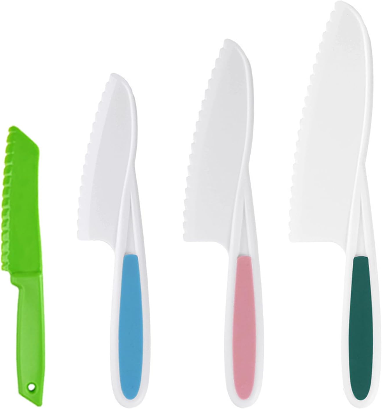 3 Piece Kitchen Knife Set, 1 Piece Bread Knife, Mini Chef Knife Set for Kids, Small Serrated Knife, Kitchen Cooking Tool Set, Safety Cutting Set, Kitchen Tool Accessories