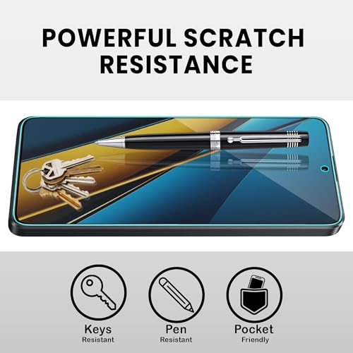 Image of ArmourPro Military Grade Matte Anti-Glare Tempered Glass Screen Protector for Poco X6 (6.67 Inch) With Installation Kit | Edge to Edge Coverage | Black (Pack of 2)