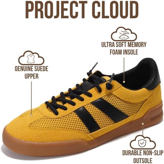 Project Cloud Shoes for Men - 100% Genuine Leather Memory Foam Insole Mens Shoes Non Slip Outsole Water-Resistant Slip On Shoes for Men 2026 (HIS VERDY) - Image 2