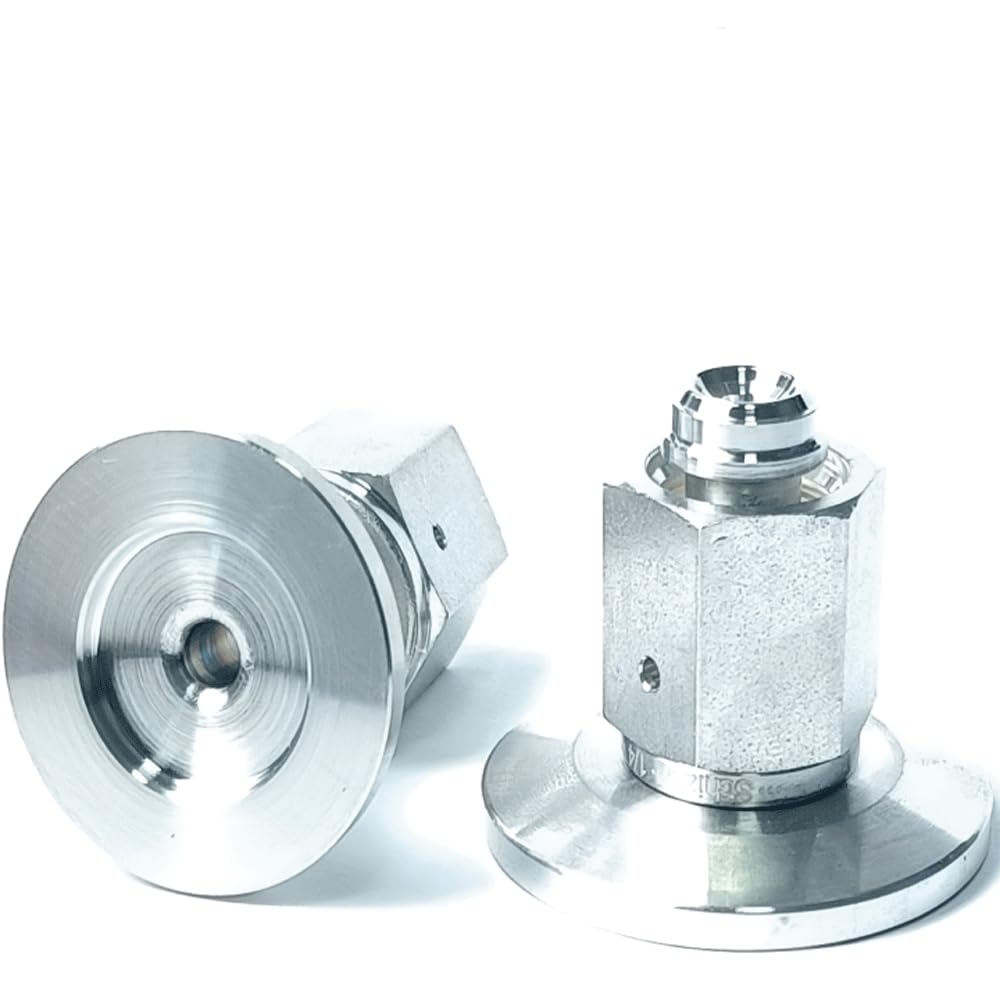 K16/25/40/50 To 1/4" 1/2" VCR Male Female Sus 316L Stainless Steel Pipe Fitting Coupler Union Connector(KF16 (OD30mm),1l4 Inch VCR Female) Brass Hose