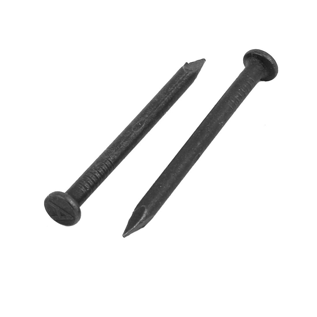 Aexit 1.5-inch Length Fastener Carbon Steel Point Tip Wall Cement Nail Black 100pcs Model:77as581qo173