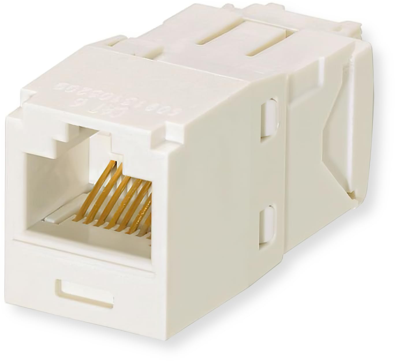 CJ688TGIW Lot de 5 modules jack Mini-Com UTP catégorie 6 TX6 Plus, style TG, sans outil, module réseau Ethernet RJ45 haute performance, câblage T568A/T568B