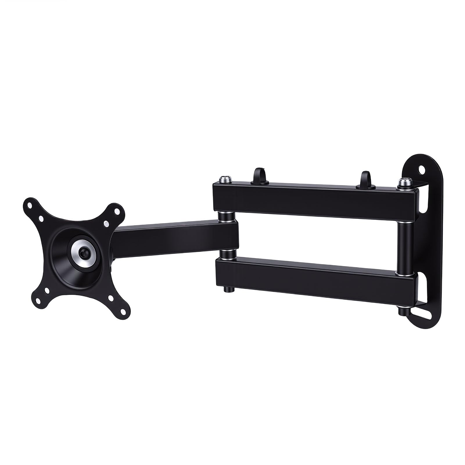 Duokon Staffa per Montaggio a Parete per TV a Movimento Completo, Supporto per TV Retrattile Articolato in Metallo con Rotazione di 360°, Inclinazione di 20, capacità di 13 Kg, Salvaspazio per Home