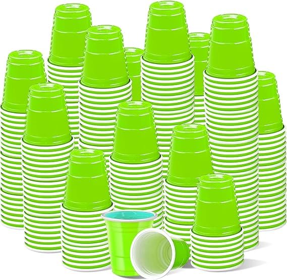 Lime Green Shot Glasses - Pack of 30 for Parties -1