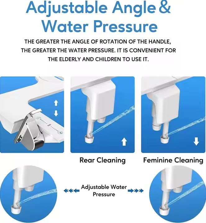 Furret Small Size Slim Thin Best Toilet Seat Bidet Sprayer Shower Toilet Attachment Women Wash Manual Mechanical Toilet Seat Bidet for The Toilet 3