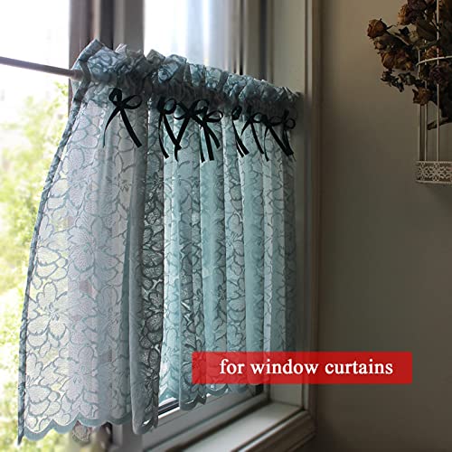 Cenefa de cortinas transparentes para ventanas cortas de cocinas luminosas 6