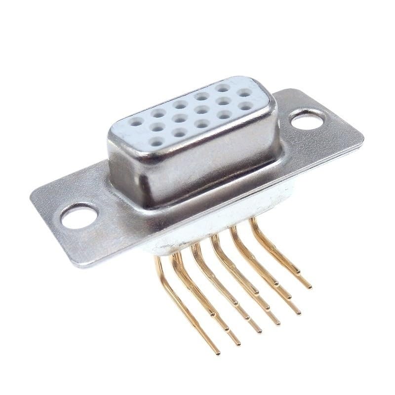 Image of 1PCS Gold Plated DR9 DR15 DR25 DR37 Male Female 90-Degree Board D-Sub Mounting DB9 DB15 DB25 DB37(DR15 Male)