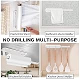 Magnetic Kitchen Roll Holder, Carbon Steel Kitchen Roll Holder, Accessories Without Drilling Bathroom Towel Holder, Wall Mounted Paper Towel Holder with Strong Adsorption Power (White) - Image 6
