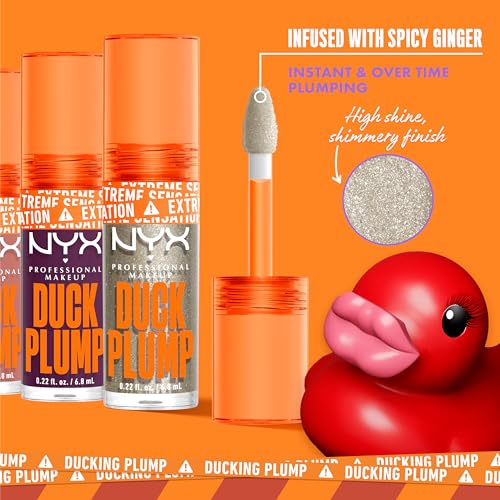 NYX PROFESSIONAL MAKEUP Duck Plump High Pigment Lip Gloss, Lip Plumper Gloss with Spicy Ginger - Onyxpected - image 5