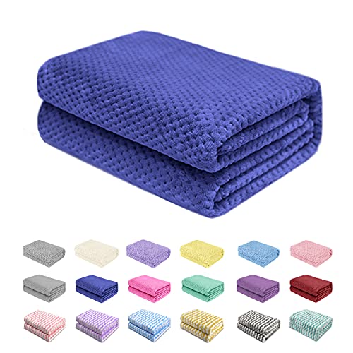 Image of Baby Blanket Flannel, Cozy Throw Blankets for Newborn Infant and Toddler, Super Soft and Warm Receiving Baby Blanket for Crib Stroller (Royal Blue 30 * 40")