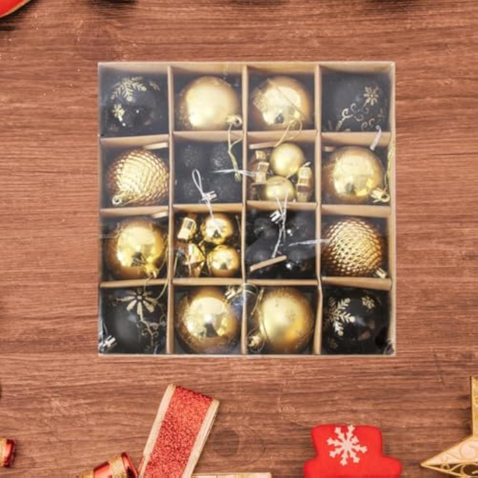44Pcs Christmas Ornaments for DIY Xmas Tree