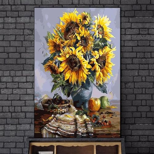 Impression sur toile de tournesols jaunes pour illuminer une chambre sombre