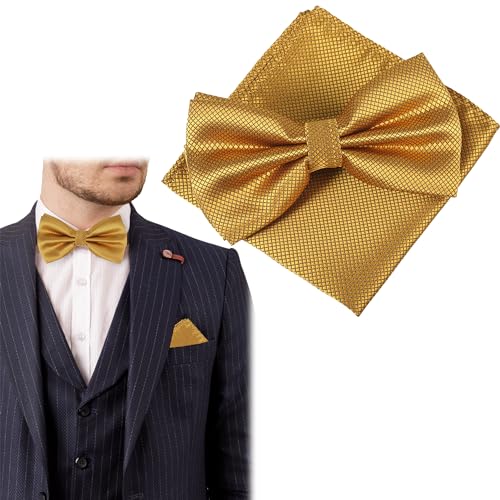 Nœud Papillon Yehman Homme Avec Mouchoir De Poche - Pré-noué Réglable - Coffret Cadeau