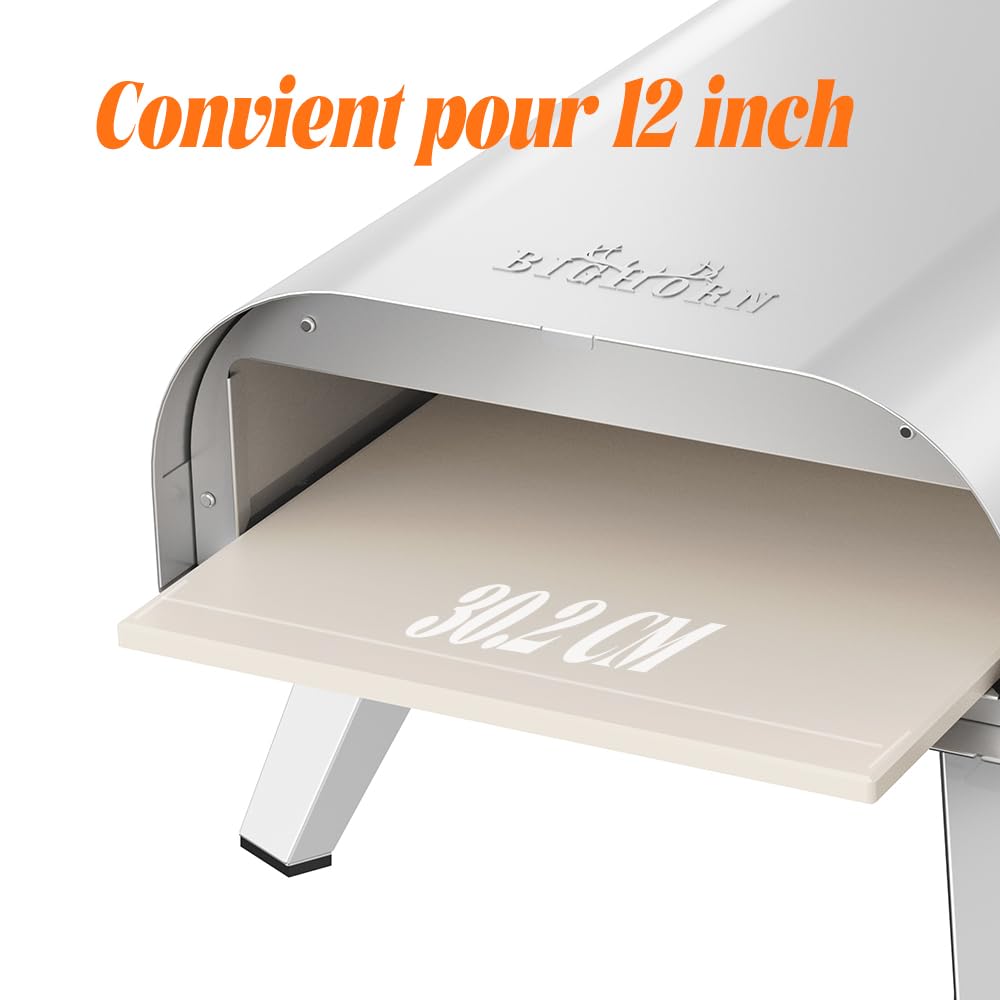 BIGHORN Four à pizza au gaz portable, pieds pliables
