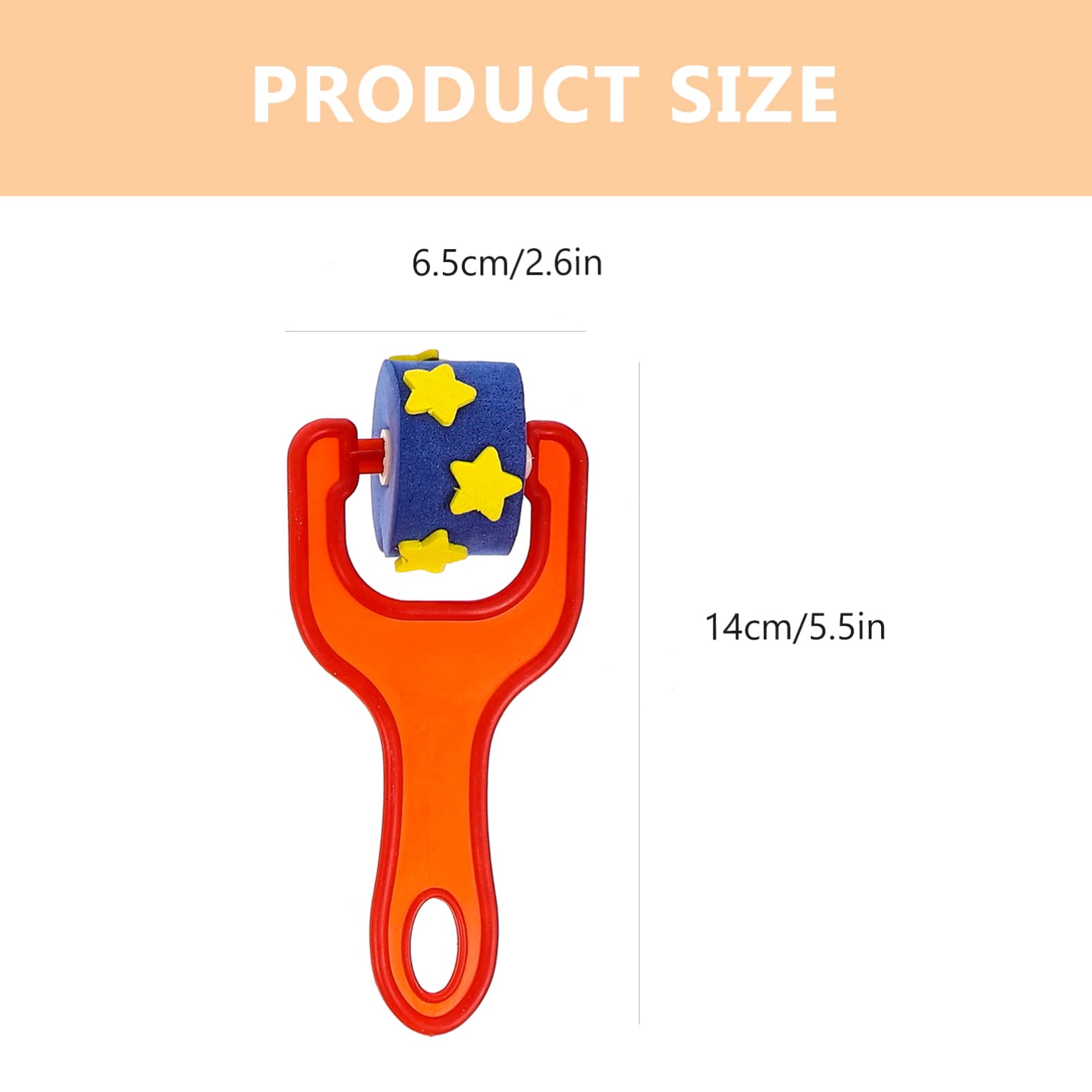 Veemoon 8Pcs Drawing and Painting Supplies Portable Sponge Stampers Art Rollers for Crafts Safe Material for Present for Creative Fun