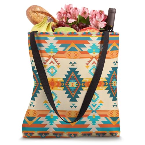 Bolso tote bohemio con diseño tribal nativo americano del suroeste, geométrico y del desierto miniatura 4