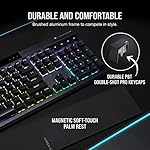 Corsair K70 RGB PRO Wired Mechanical Gaming Keyboard (Cherry MX RGB Red Switches: Linear and Fast, 8,000Hz Hyper-Polling, PBT Double-Shot PRO Keycaps, Soft-Touch Palm Rest) QWERTY, NA - Black - Image 3