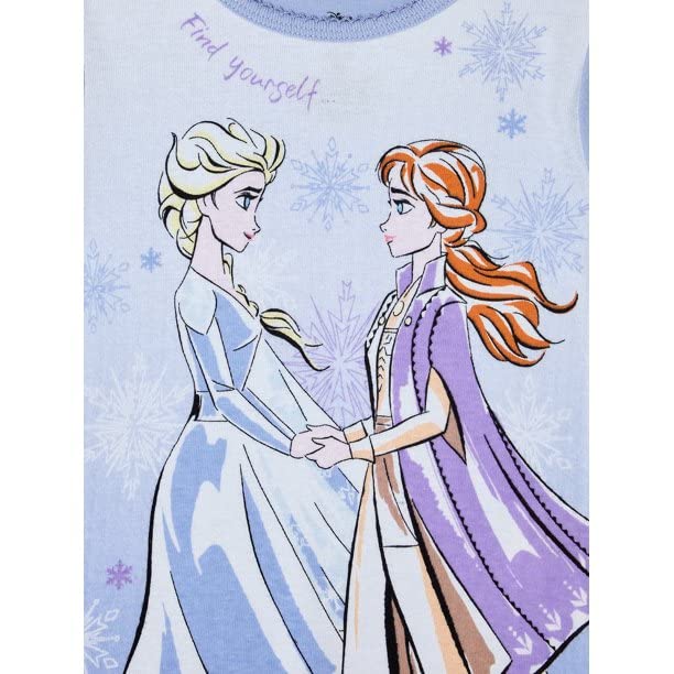 Frozen 2 Toddler Girls Anna and Elsa Cotton Sleepwear Two Piece 4T Purple2
