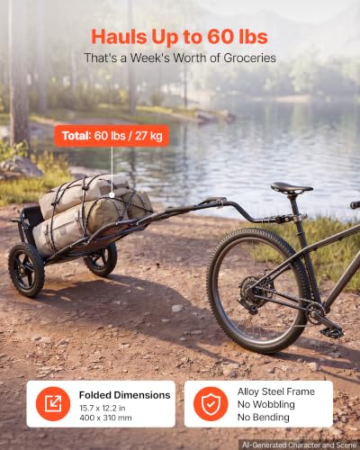 VEVOR 60 lbs 3-in-1 Folding Trailer