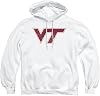 Virginia Tech Official Distressed Primary Logo Unisex Adult Pull-Over Hoodie