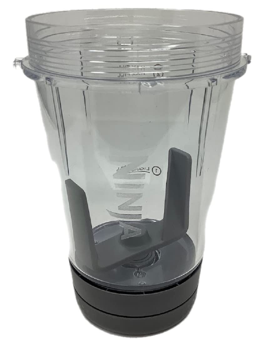 SharkNinja Ninja 14 oz Smoothie Bowl Maker Cup 701KKU100 for CO351B SS100 SS101 SS300 SS351 Foodi Blender, Clear and Black