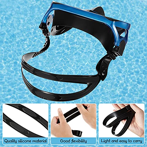 image for TOODOO Silicone Dive Mask Strap Black Silicone Mask Strap Diving Swim 
