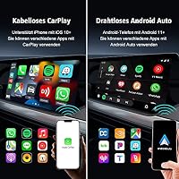 Carlinkit 5.0 2air Wireless Carplay und Wireless Android Auto Adapter,2026 Upgrade 2 in 1 Wireless Adapter,Konvertieren Werkseitig Verkabeltem CarPlay zu Wireless,Verkabeltem Android Auto zu Wireless – Ansicht 2