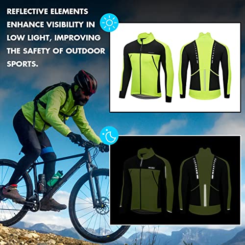 Baleaf BALEAFCAI044A12MBL70205E Men'S Winter Jacket Windproof Softshell Thermal Warm Pockets Cycling Running Mountain Biking Cold Weather Gear thumb #4