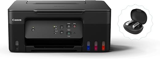 Canon PIXMA G2730 All-in-one (Print, Scan, Copy) Inktank Printer with Small Size Ink Bottles and Get Blaupunkt Earbuds Free on Redemption