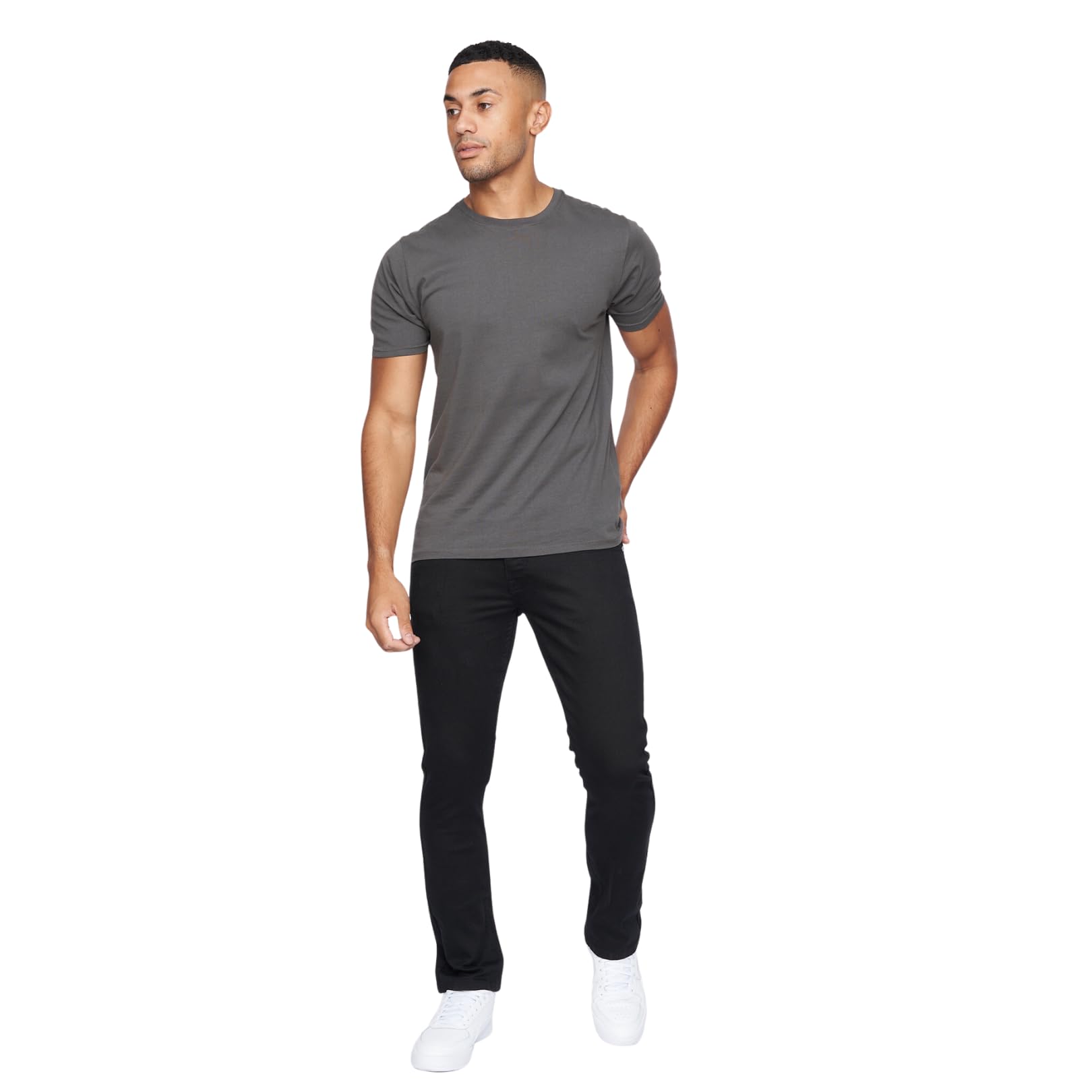 Crosshatch Men's Buraca/Black - Essentials Classic Slim Fit Jeans(-W40/30L)