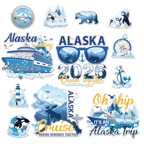Alaska Cruise Door Decorations Magnetic - Cosmisun 12 Pcs 2026 Alaskan Cruise Ship Door Decoration Magnetic Whale Cruise Cabin Door Magnet Sticker Decal for Stateroom Carnival Refrigerator Party Decor