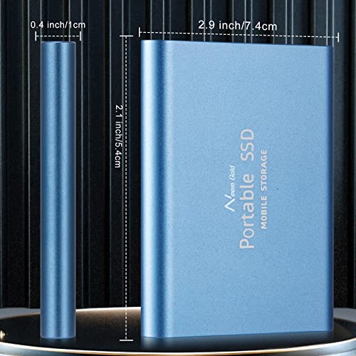 Image of SSD USB 3.1 External Solid State Drives Hard Disk for PC Laptop 500GB Blue