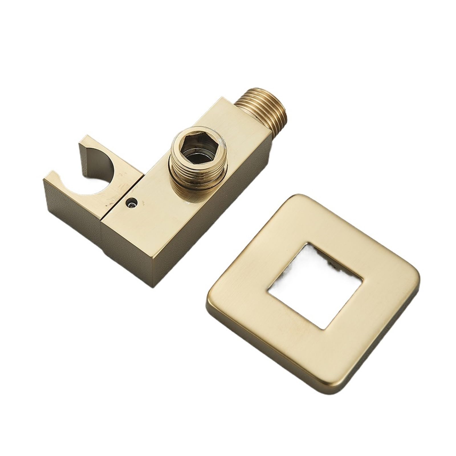 Shower Head Holder Shower Head Holder Handheld Spray Bracket Wall Mounted Bidet Sprayer Concealed Faucet Accessory(Brushed Gold B)