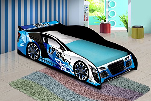 Cama Carro Drift Infantil Azul - 1 Cama