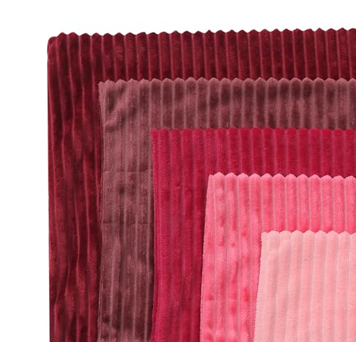 Image of RD TREND Cushion Cover Set of 5, Decorative Sofa Living Room Home Square Cushion Covers 24 Inch x 24 Inch, Aesthetic Corduroy Striped Double Sided (Multicolor-2, Pack of 5)