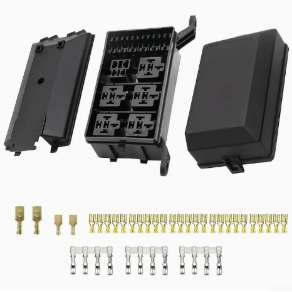 de Relés y Fusibles 6 Vías 12V Impermeable para Coche de Relés(6-channel)