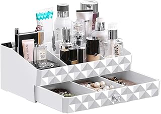 Household necessities / Caja de almacenamiento cosmética labial caja de maquillaje caja de almacenamiento de escritorio del estante del cuidado de la piel segura y sin olor manija cristalina El mejor