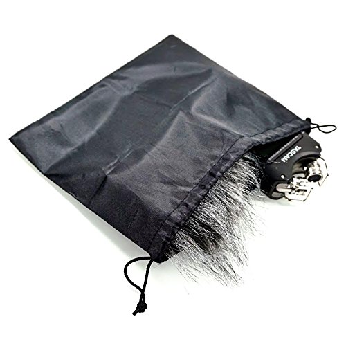 Camdesign Furry Microphone Windscreen Wind Muff Compatible With Portable Digital Audio Recorders Up To 10Cmx14Cm Fits Zoom H4N H5 H6 Tascam Dr-40 Dr-05 Dr-07 Roland R-05 Olympus Ls-100 & Carry Bag #TOP3