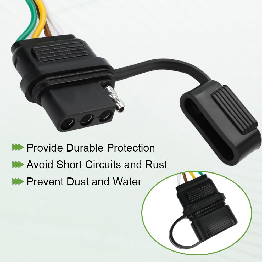 4-Pin Trailer Wiring Harness Trailer Wire Compatible with Jeep Liberty 2002-2007, Trailer Light Kit Replacement for 55382