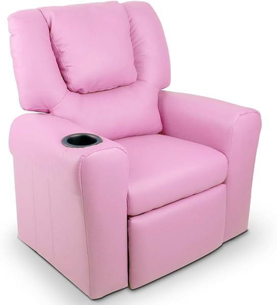 Keezi Kids Recliner Chair Pink PU Leather