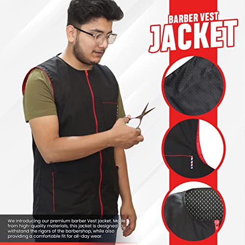 Professional Barber Jacket Shirt for Men's Women Barber Jackets Hairdresser Salon Smocks Hair Stylist Smock Salon Uniform3