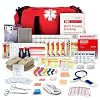 First Responder Trauma First Aid Kit Bag Fully Stocked Emergency Medical Kit for Workplace, Vehicle & Home OSHA & ANSI Compliant Portable Red
