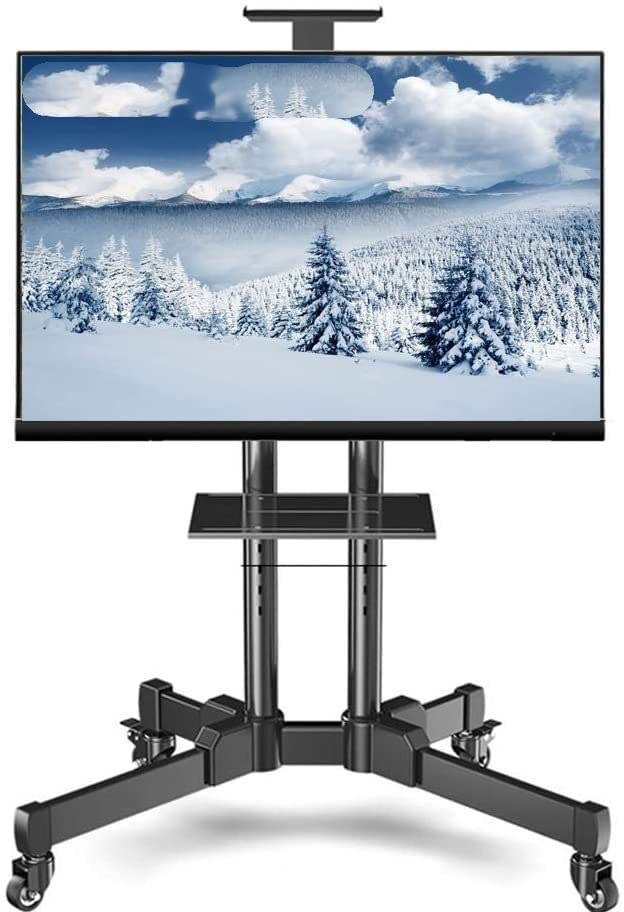 Soporte móvil para TV de 32-70 pulgadas en acero negro miniatura 1