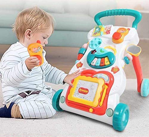 CALIST hildren Musical Walker, Push & Pull Toy for Toddlers & Kids, Baby Activity Walker Toy Comes with Two Patterns : Sit and Play, Stand and Walk.(Children Music Walker)