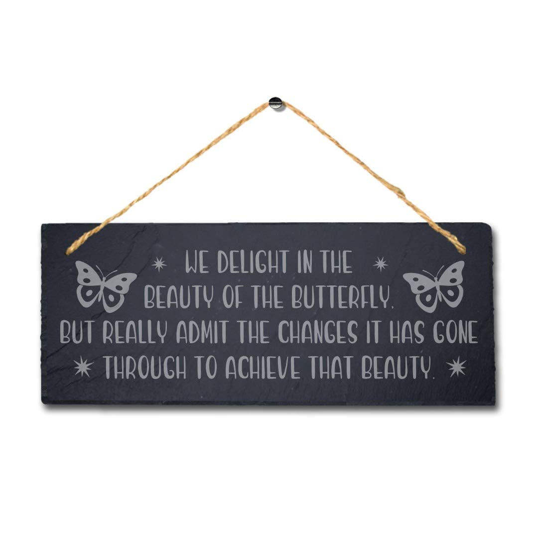Stukk Welcome Butterfly Effect On Yard Growing Finding Hope Hanging Garden Sign (Delight in The Beauty) - Image 3
