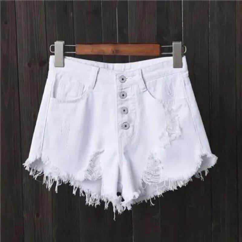 Baggy Wide Legs Pants Summer Casual Women's High Waist Denim Shorts