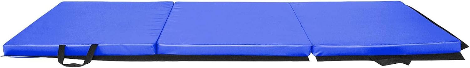 NC 6'x2'x2 Tri-fold Gymnastics Yoga Mat with Hand Buckle Blue : Everything Else